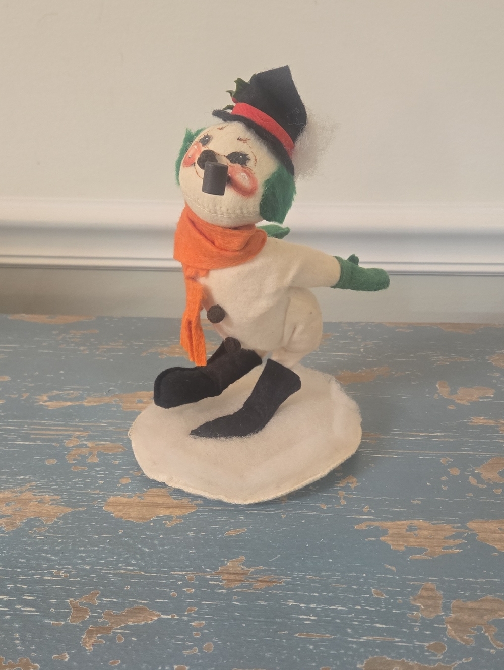 Vintage Annalee Holiday Felt Snowman (1989)